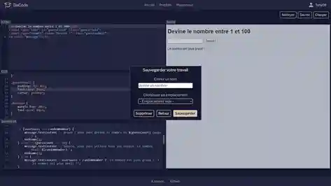 Capture d'écran du projet
